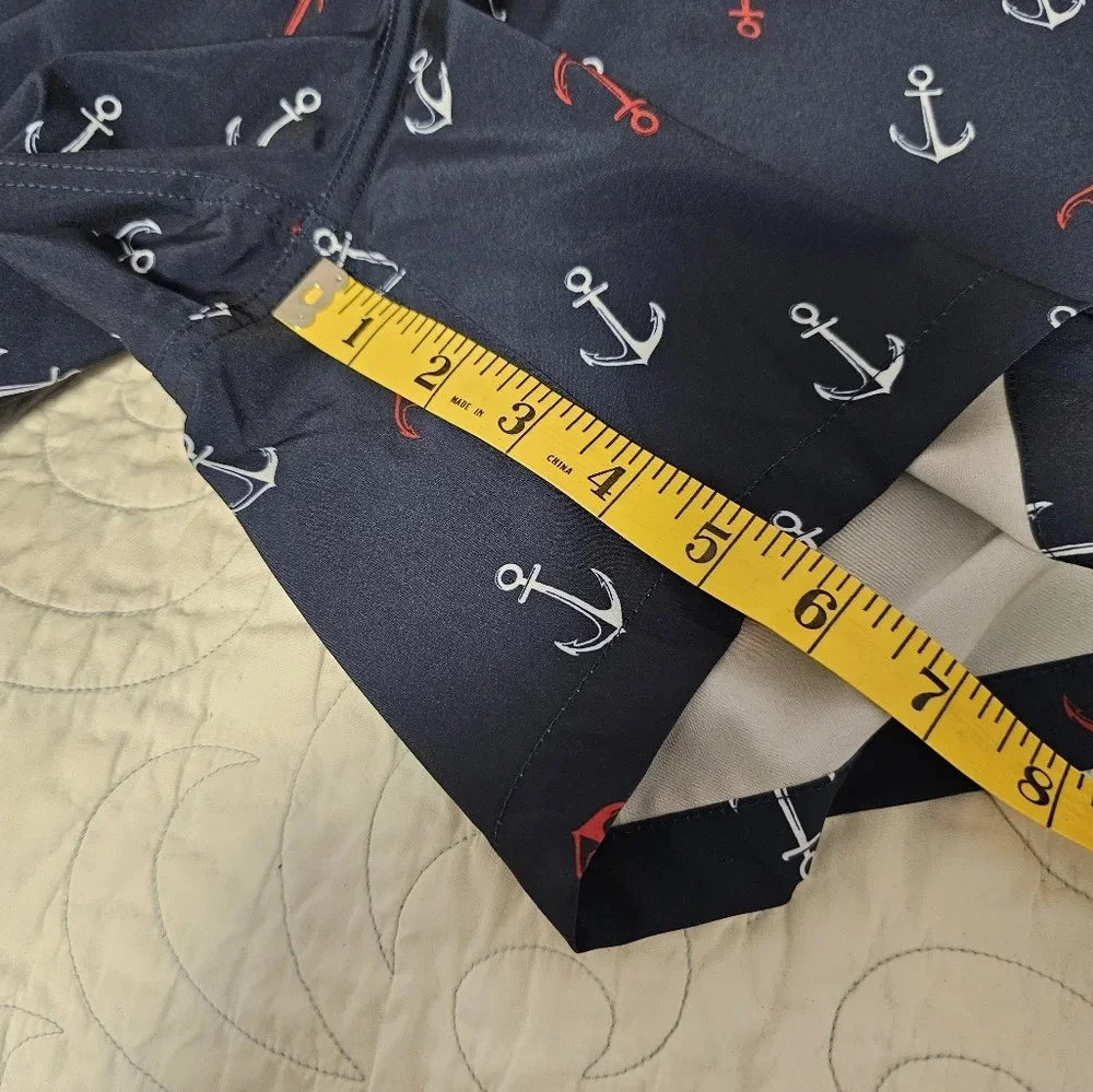 Rainforest Navy ⚓️ Anchor Swim Trunks Men's Size Medium NWT